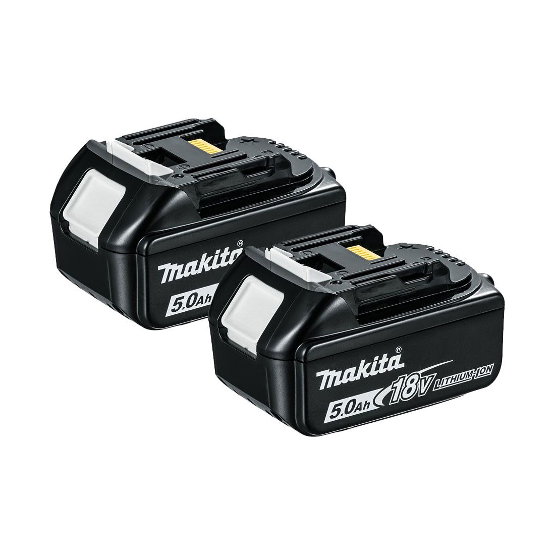 2 x Makita Battery 18V 5 0Ah BL1850B Star Li-ion Silver